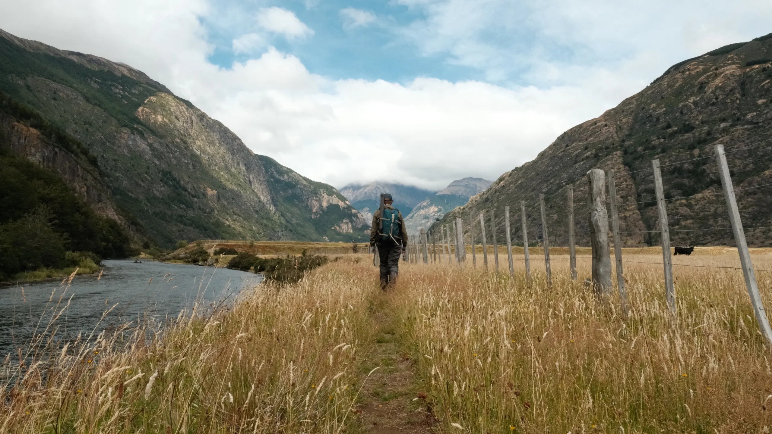 Walking the trail to the river